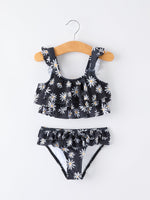 Rylee Faith Designs Summer Black Floral Girl Two Piece Swimsuit and Cover - up SetEveretts Place