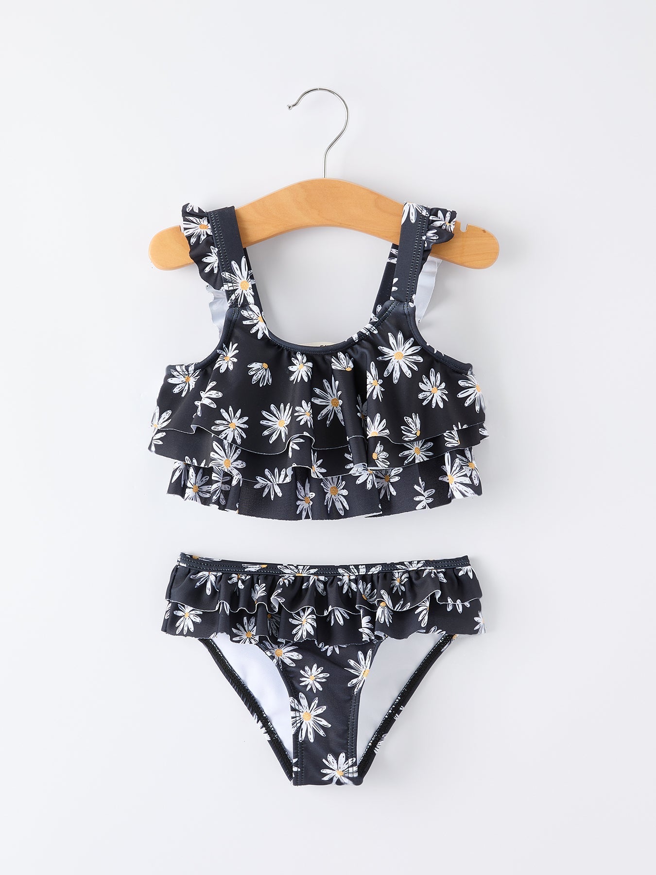 Rylee Faith Designs Summer Black Floral Girl Two Piece Swimsuit and Cover - up SetEveretts Place