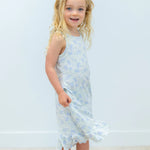 Sweet Bamboo Summer Boho Dress for Little Girls with Ruffle Trim and Pockets - Summer Boho