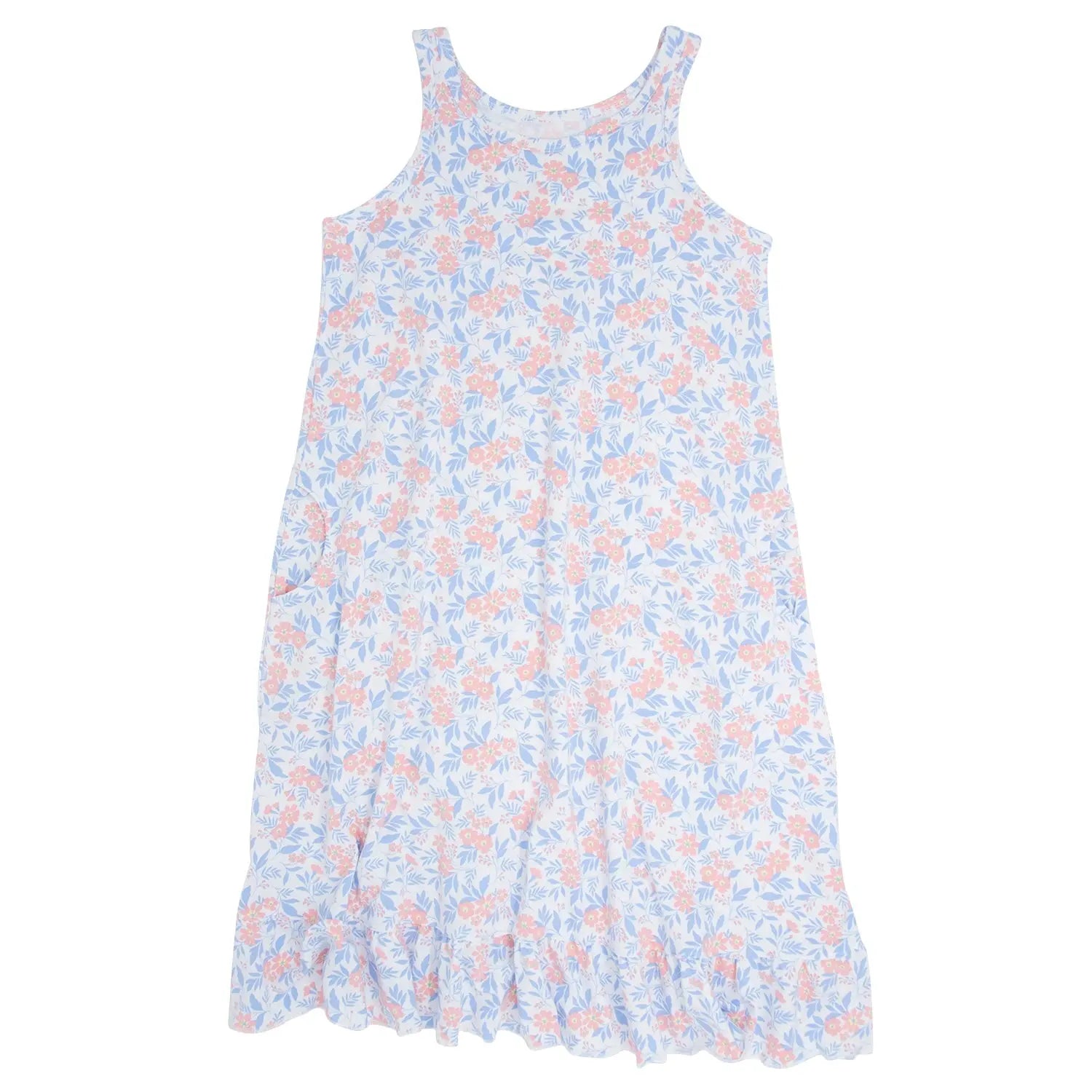 Sweet Bamboo Charming Summer Boho Dress with Ruffle Trim for Little Girls - Summer Boho