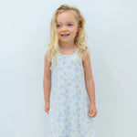 Sweet Bamboo Summer Boho Dress for Little Girls with Ruffle Trim and Pockets - 
