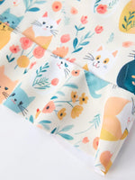 Rylee Faith Designs Summer Cat Print Girls Two Piece Swimsuit - 