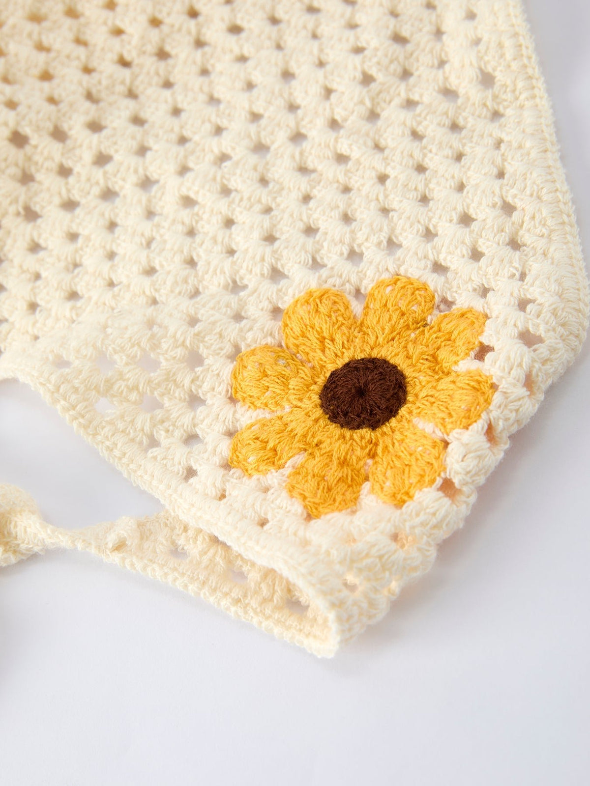 Rylee Faith Designs Summer Crochet Sunflower Girl Dress with HeadscarfEveretts Place