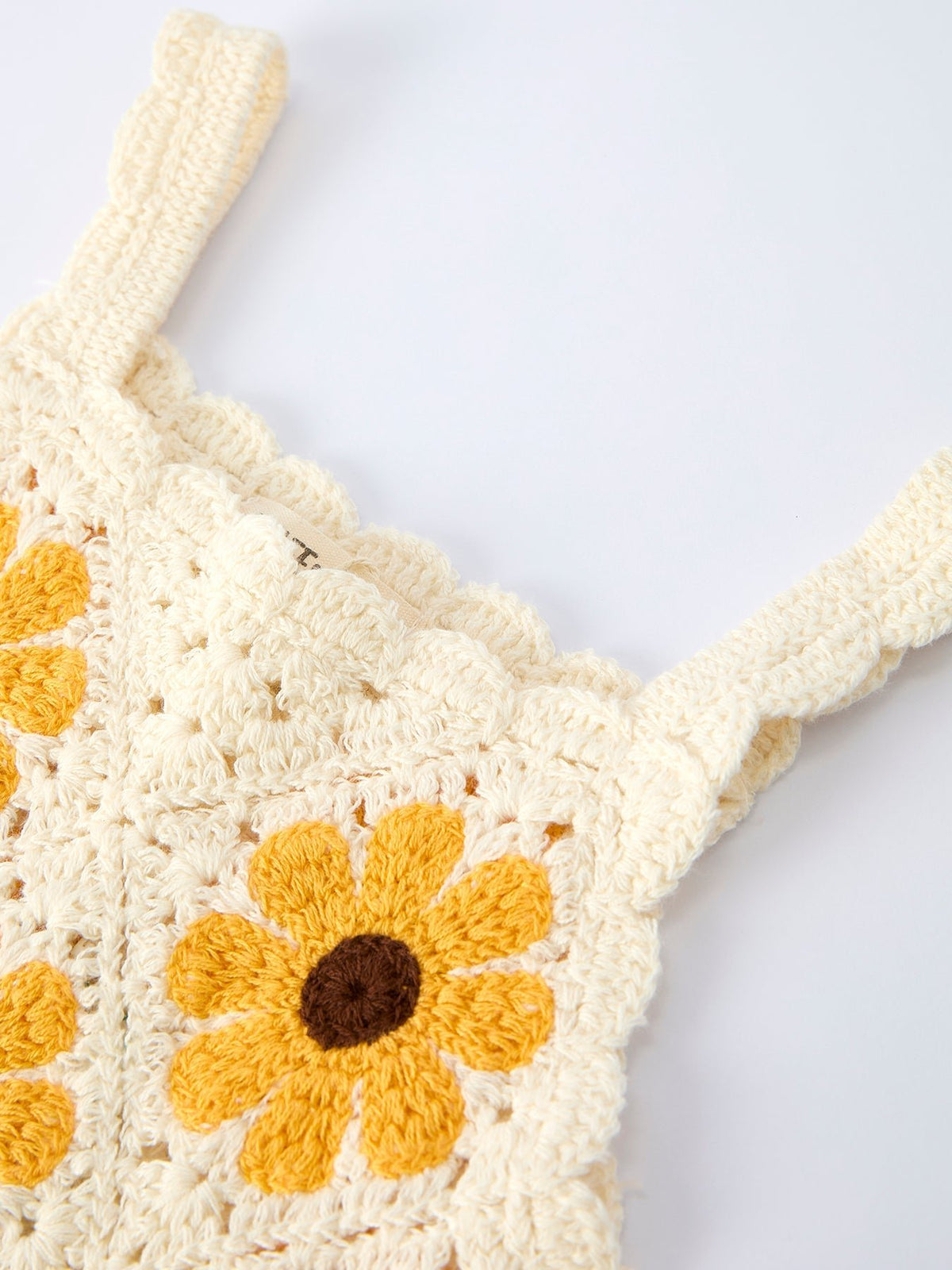 Rylee Faith Designs Summer Crochet Sunflower Girl Dress with HeadscarfEveretts Place