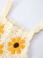 Rylee Faith Designs Summer Crochet Sunflower Girl Dress with HeadscarfEveretts Place