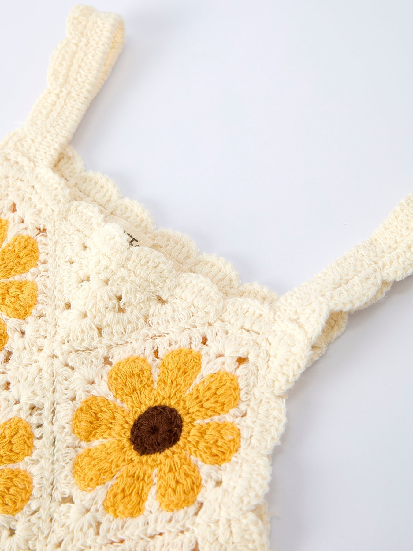 Rylee Faith Designs Summer Crochet Sunflower Girl Dress with HeadscarfEveretts Place