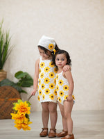 Rylee Faith Designs Summer Crochet Sunflower Girl Dress with HeadscarfEveretts Place
