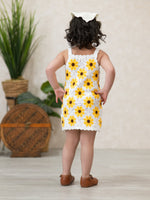 Rylee Faith Designs Summer Crochet Sunflower Girl Dress with HeadscarfEveretts Place