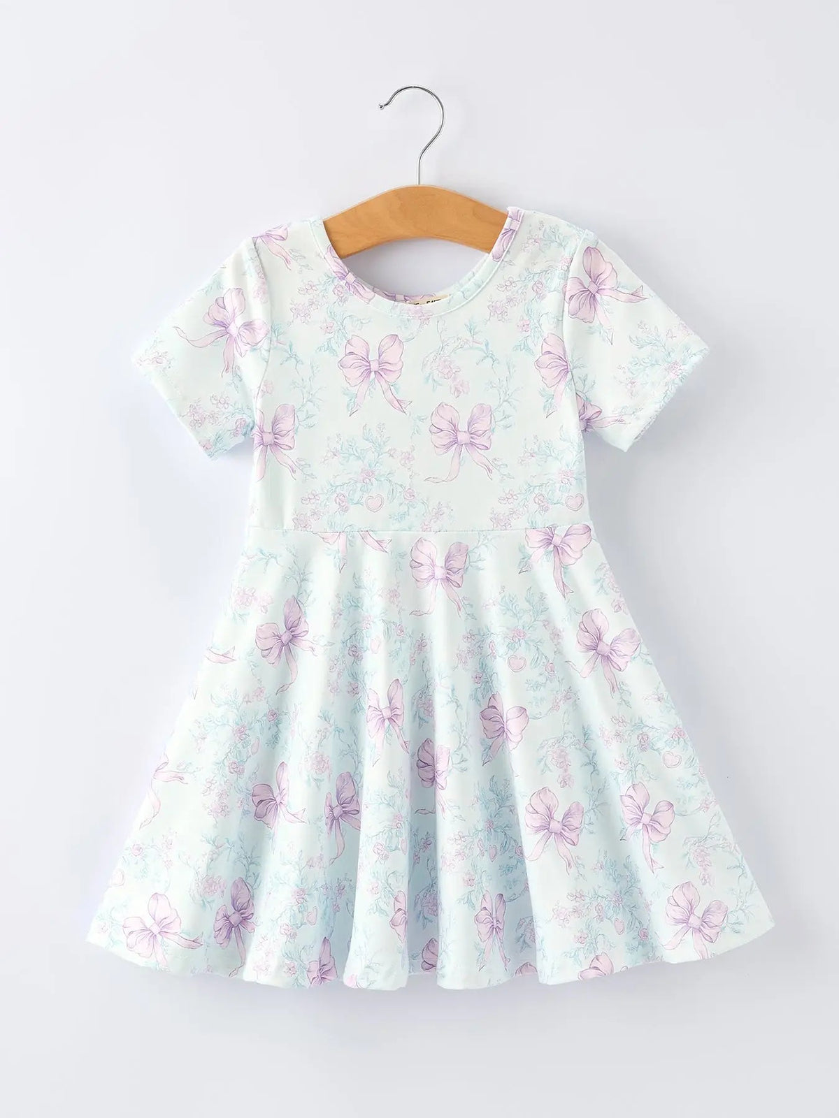 Rylee Faith Designs Summer Floral Bow Print Girl Dress - 