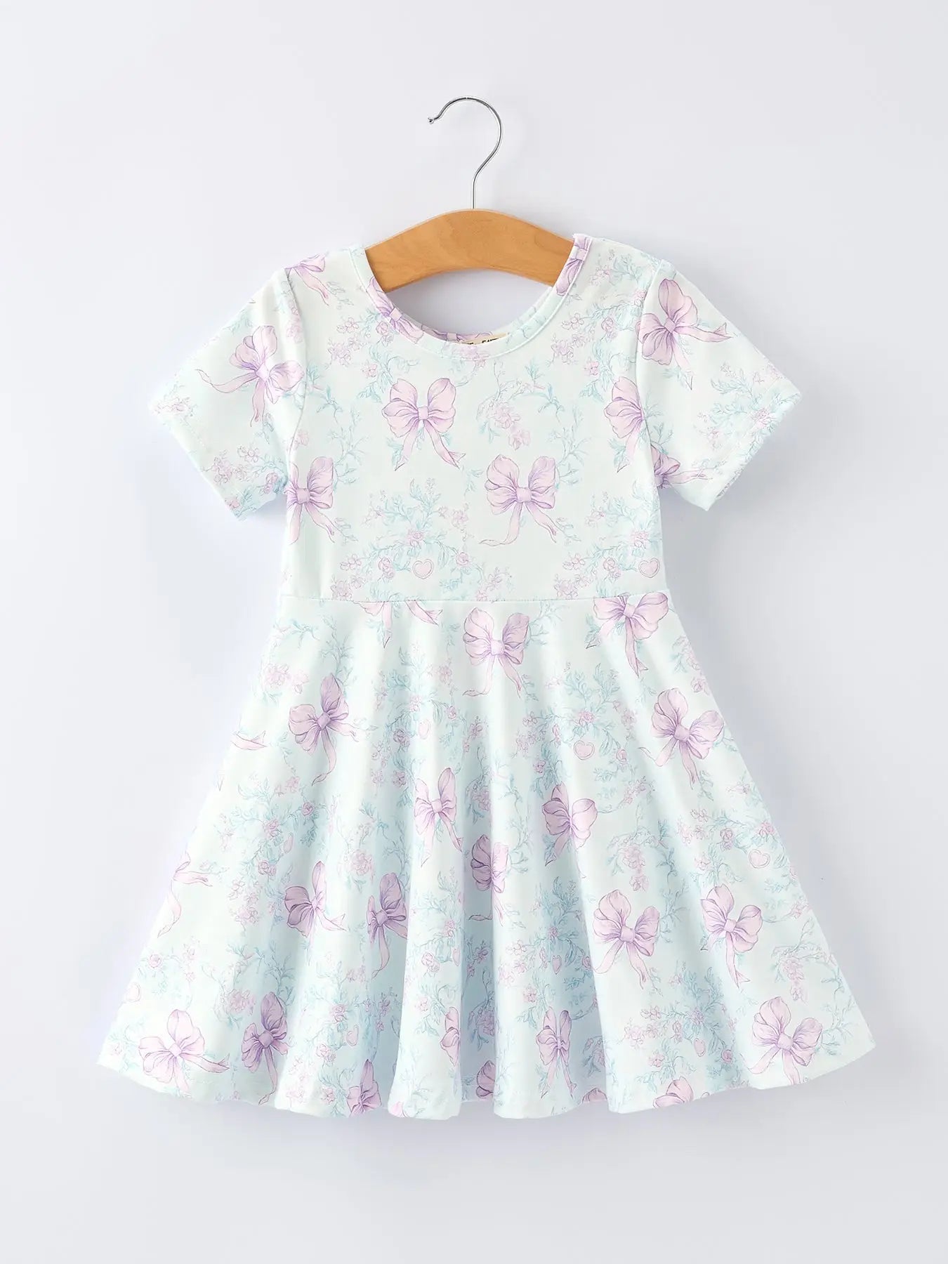 Rylee Faith Designs Summer Floral Bow Print Girl Dress - 