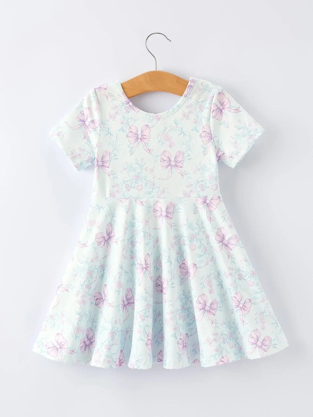 Rylee Faith Designs Summer Floral Bow Print Girl Dress - 