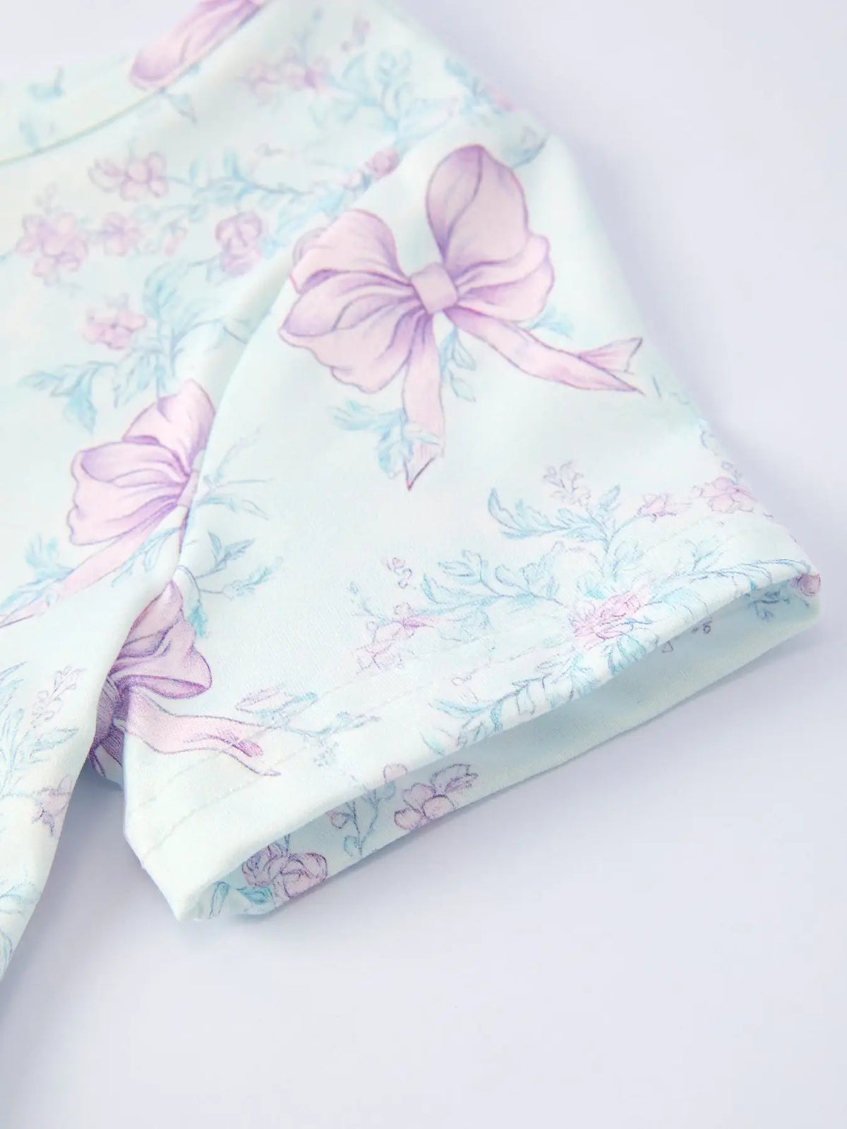Rylee Faith Designs Summer Floral Bow Print Girl Dress - 