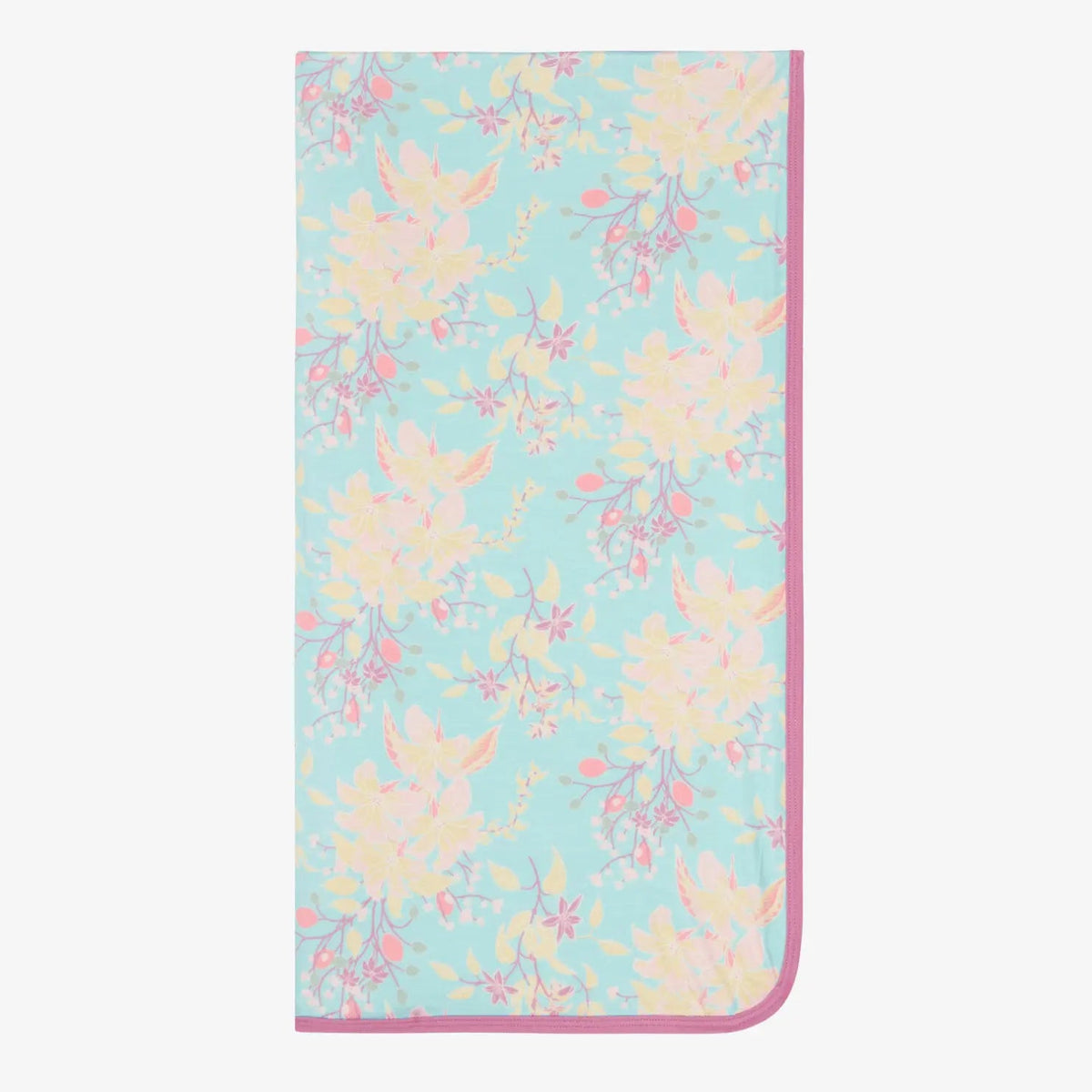 Summer Florals Aqua Swaddle - Pink, Linens, Rug, Mat, Motif | Everetts Place
