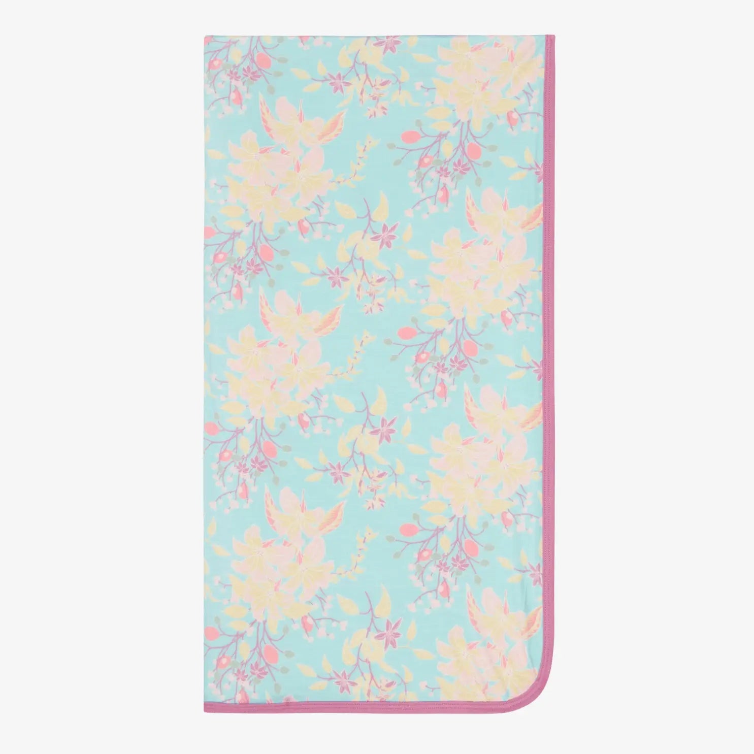 Summer Florals Aqua Swaddle - Pink, Linens, Rug, Mat, Motif | Everetts Place