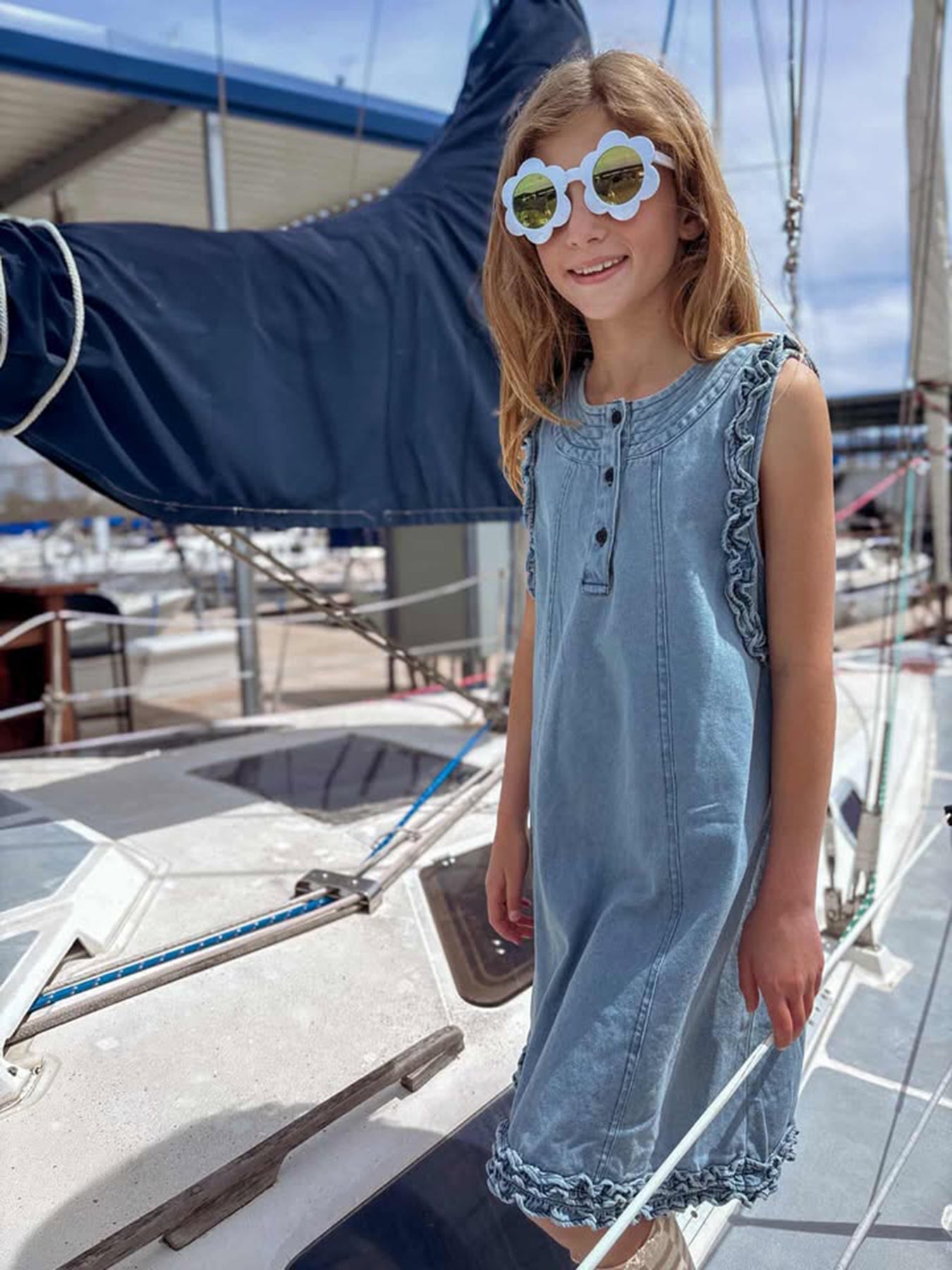 Rylee Faith Designs Summer Girls Sleeveless Ruffle DressEveretts Place