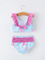 Rylee Faith Designs Summer Ocean Print Girls Two Piece Swimsuit - 