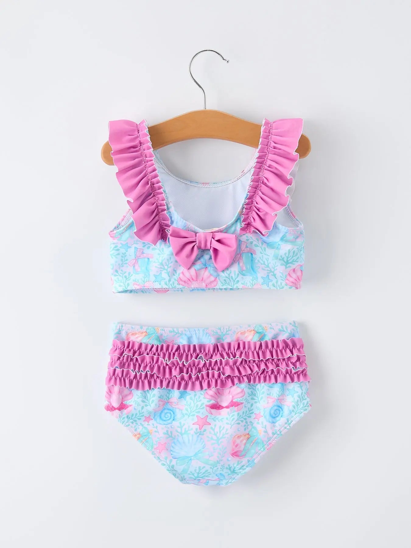 Rylee Faith Designs Summer Ocean Print Girls Two Piece Swimsuit - 