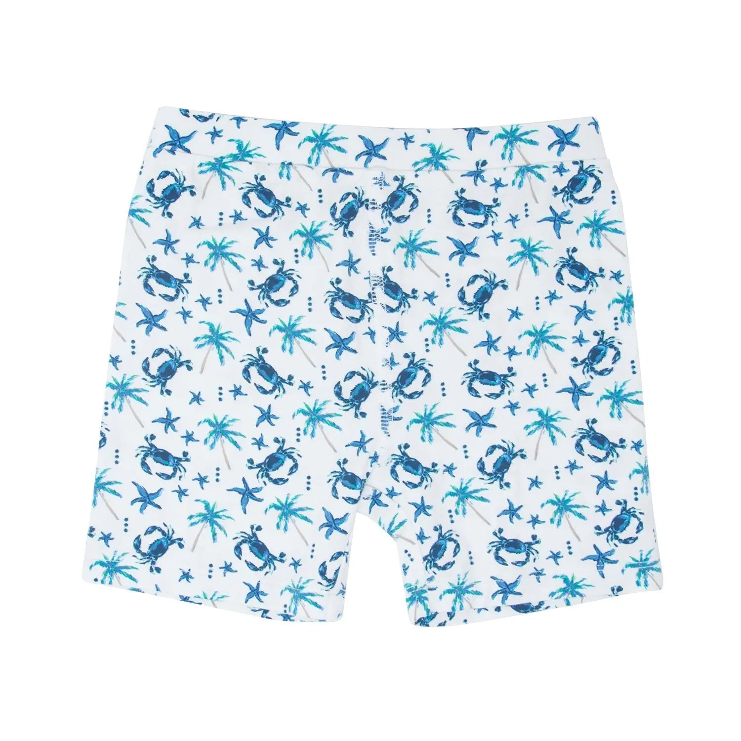 Blue Crabs Summer Pajama Set for Kids Lightweight Short Sleeve Two Piece Outfit Sweet Bamboo