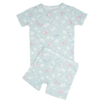 Sweet Bamboo Mint Butterfly Daisy Bamboo Pajama Set for Comfortable Summer Kids - Apparel & Accessories > Clothing > Sleepwear & Loungewear > Pajamas Summer Pajama