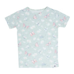 Sweet Bamboo Mint Butterfly Daisy Bamboo Pajama Set for Comfortable Summer Kids - Apparel & Accessories > Clothing > Sleepwear & Loungewear > Pajamas Summer Pajama