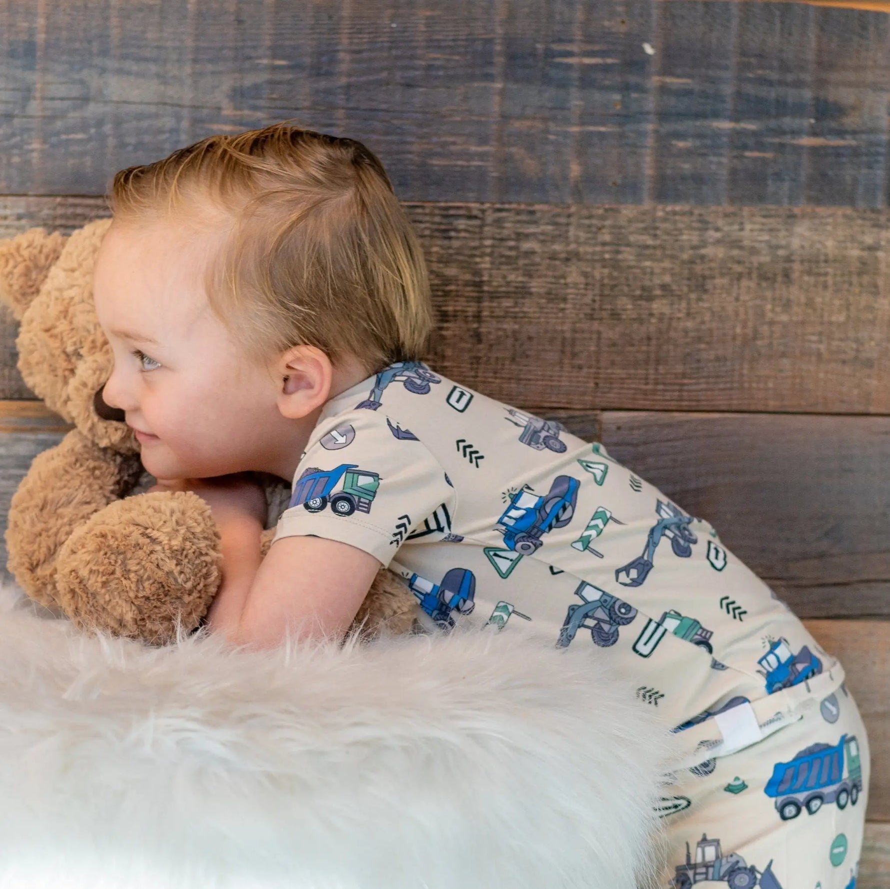 Sweet Bamboo Comfortable Trucks Diggers Construction Pajama Set for Boys Summer - Apparel & Accessories > Clothing > Sleepwear & Loungewear > Pajamas Summer Pajama