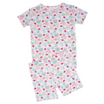 Sweet Bamboo Ladybug Flower Garden Pajama Set with Fun Design for Summer Girls - Apparel & Accessories > Clothing > Sleepwear & Loungewear > Pajamas Summer Pajama