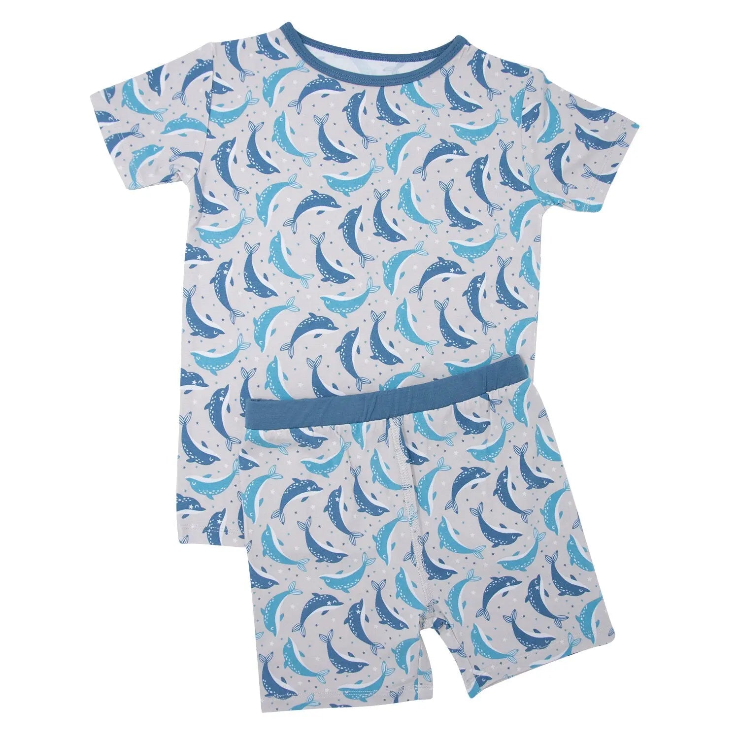 Summer Pajamas for Kids Lightweight Silky Soft Short Set with Short Sleeve Top Sweet Bamboo