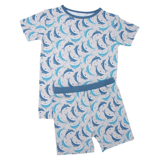 Summer Pajamas for Kids Lightweight Silky Soft Short Set with Short Sleeve Top Sweet Bamboo