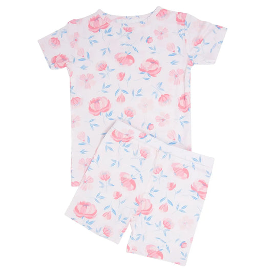Summer Pajamas for Kids Two Piece Short Set Lightweight Silky Comfort Sweet Bamboo
