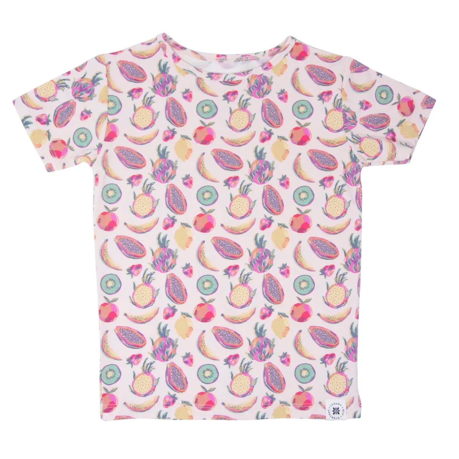 Sweet Bamboo Tropical Fruit Pajama Set for Kids with Lightweight Comfort for Summer Nights - Apparel & Accessories > Clothing > Sleepwear & Loungewear > Pajamas Summer Pajama