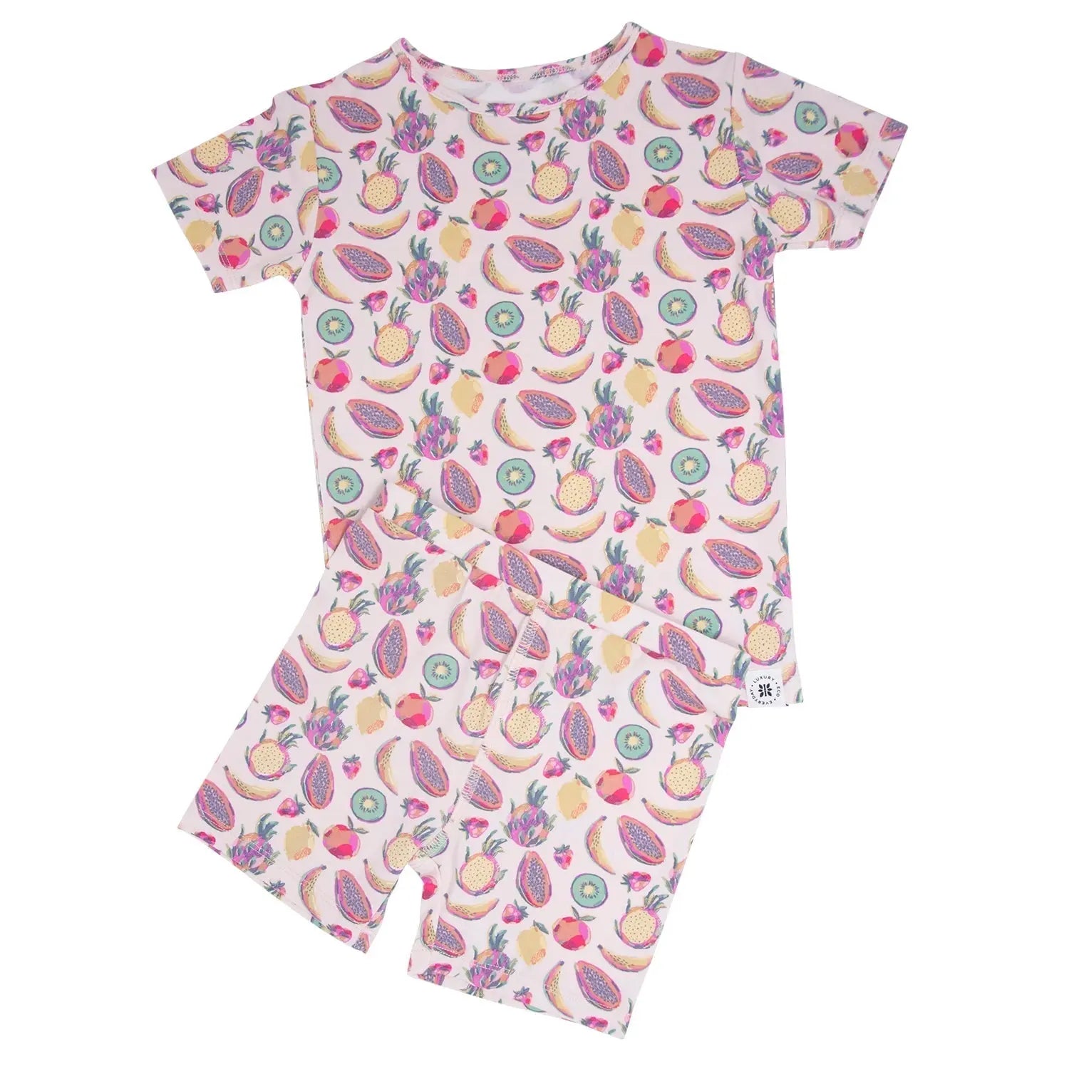 Sweet Bamboo Tropical Fruit Pajama Set for Kids with Lightweight Comfort for Summer Nights - Apparel & Accessories > Clothing > Sleepwear & Loungewear > Pajamas Summer Pajama