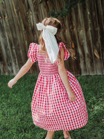 Rylee Faith Designs Summer Plaid Smocked Ruffle Girl Dress Sibling Outfits