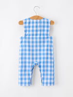 Rylee Faith Designs Summer Plaid Whale Embroidery Boys Jonjon Sleeveless
