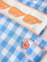 Rylee Faith Designs Summer Plaid Whale Embroidery Boys Jonjon Sleeveless