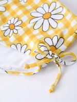 Rylee Faith Designs Summer Rylee Faith Daisy Plaid Girls Two Piece Swim Set - 