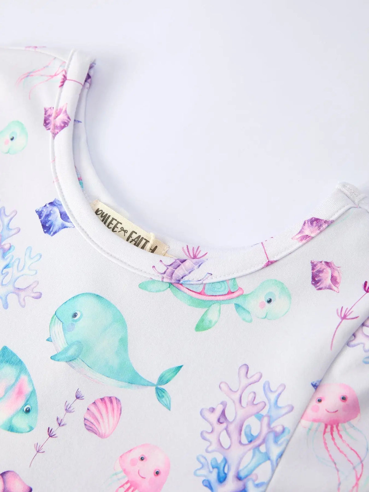Rylee Faith Designs Summer Sea Life Print Girl Dress - 