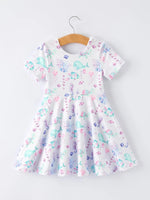 Rylee Faith Designs Summer Sea Life Print Girl Dress - 