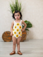 Rylee Faith Designs Summer Sunflower Baby Crochet RomperEveretts Place
