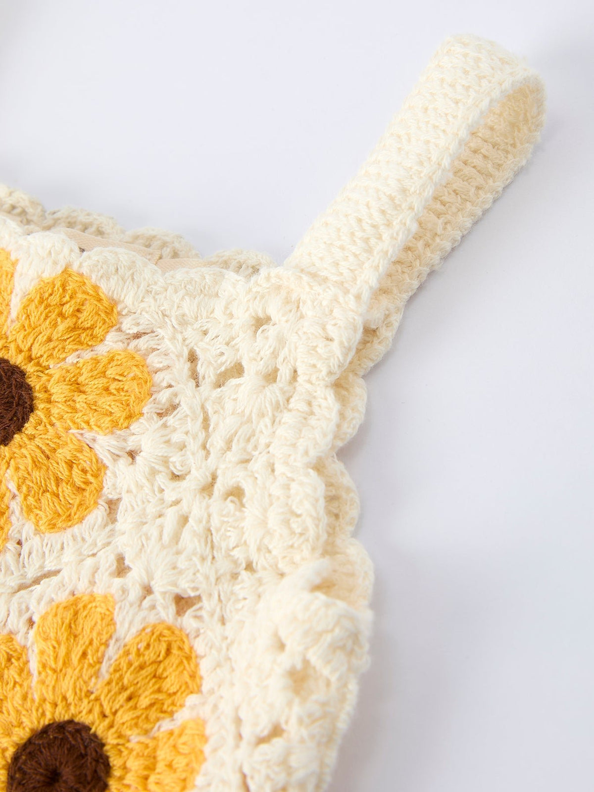Rylee Faith Designs Summer Sunflower Baby Crochet RomperEveretts Place