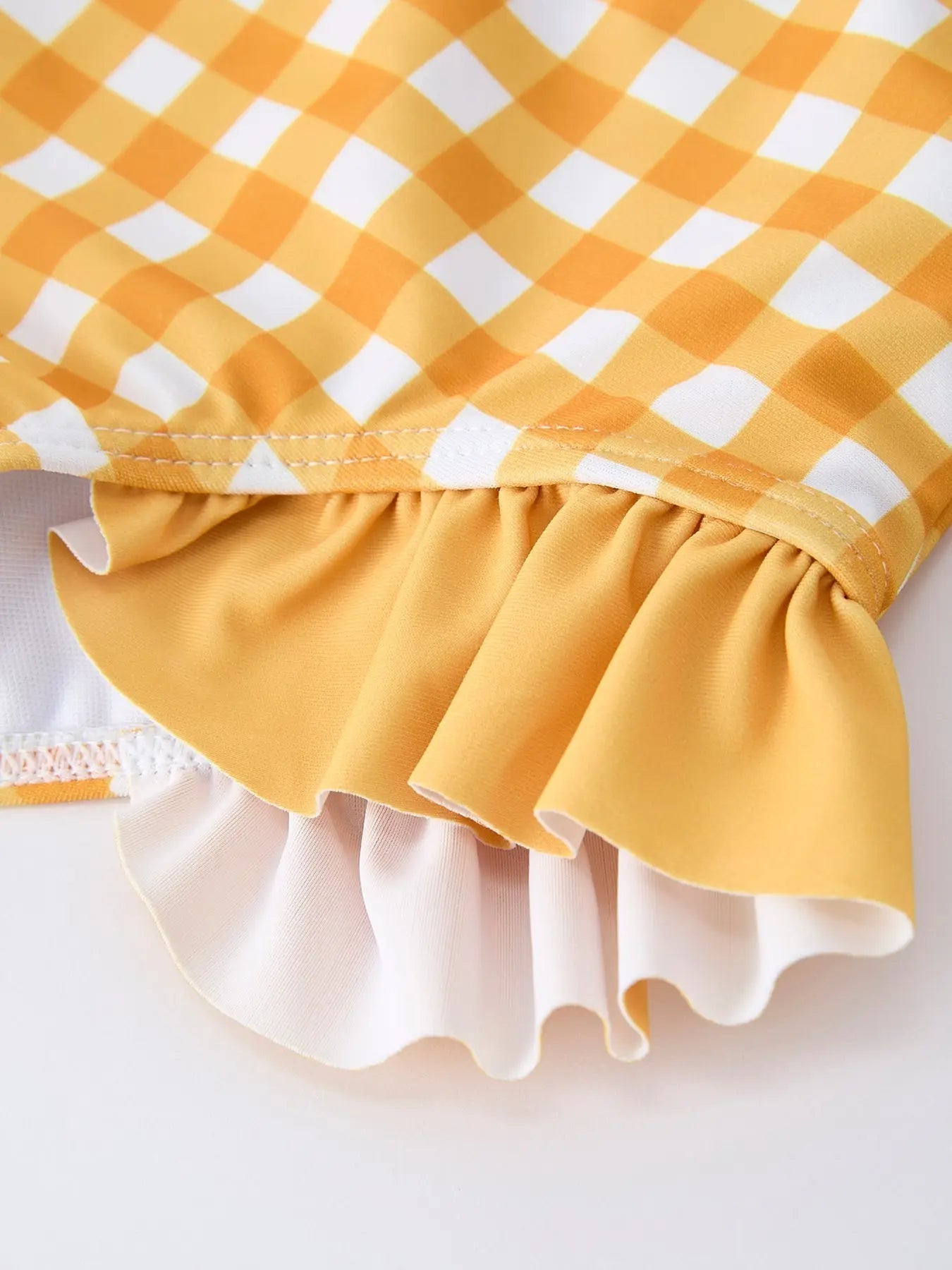 Rylee Faith Designs Summer Sunflower Plaid Girls Two Piece Swimsuit - 
