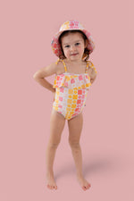 DREAM BIG LITTLE CO SUMMER SUNSET CHECKERS DREAM ONE PIECE SWIM SUITEveretts Place
