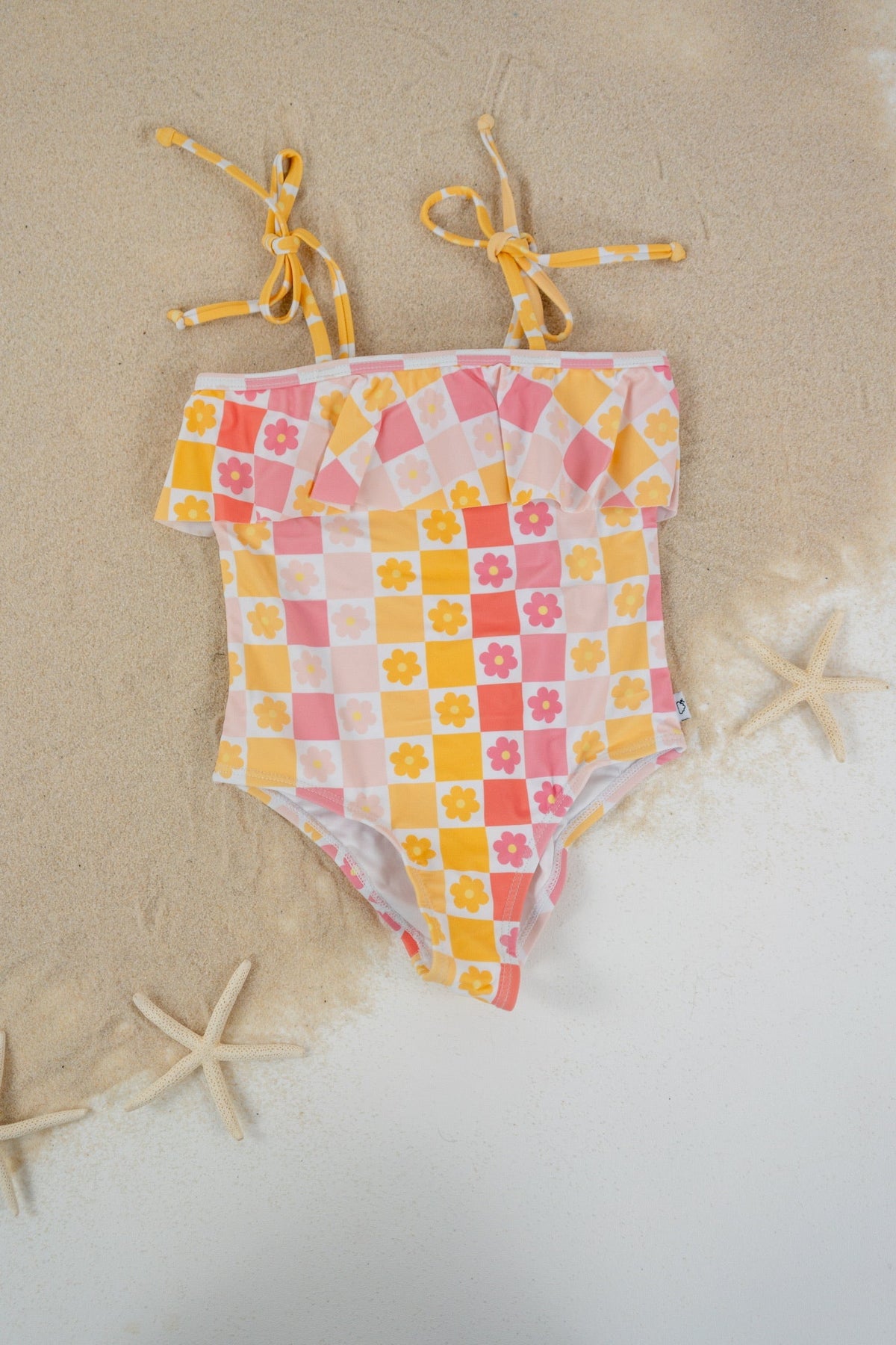 DREAM BIG LITTLE CO SUMMER SUNSET CHECKERS DREAM ONE PIECE SWIM SUITEveretts Place