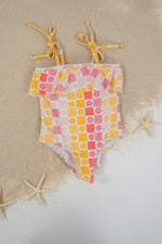 DREAM BIG LITTLE CO SUMMER SUNSET CHECKERS DREAM ONE PIECE SWIM SUITEveretts Place