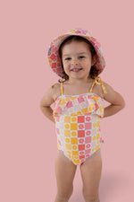 DREAM BIG LITTLE CO SUMMER SUNSET CHECKERS DREAM ONE PIECE SWIM SUITEveretts Place