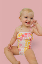 DREAM BIG LITTLE CO SUMMER SUNSET CHECKERS DREAM ONE PIECE SWIM SUITEveretts Place