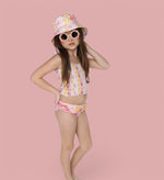 DREAM BIG LITTLE CO SUMMER SUNSET CHECKERS DREAM SMOCKED TANKINI TWO PIECE SWIM SUITEveretts Place