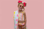 DREAM BIG LITTLE CO SUMMER SUNSET CHECKERS DREAM SMOCKED TANKINI TWO PIECE SWIM SUITEveretts Place