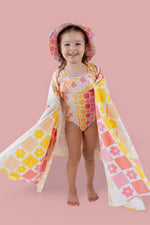 DREAM BIG LITTLE CO SUMMER SUNSET CHECKERS DREAM TOWELEveretts Place
