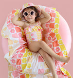 DREAM BIG LITTLE CO SUMMER SUNSET CHECKERS DREAM TOWELEveretts Place