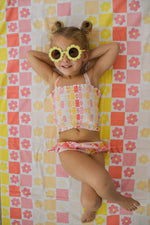 DREAM BIG LITTLE CO SUMMER SUNSET CHECKERS DREAM TOWELEveretts Place